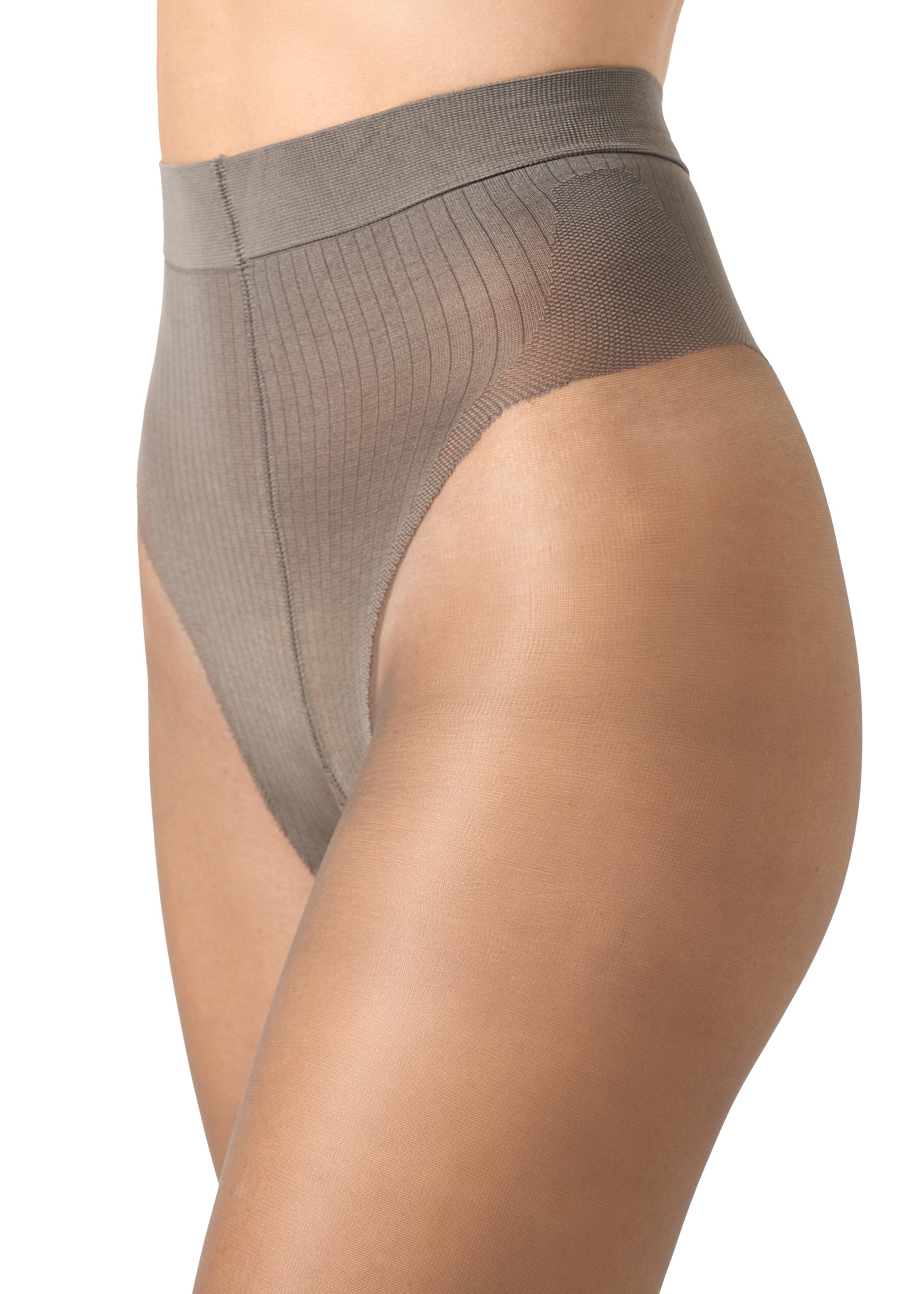 Collant Golden Lady Taille 4XL – Voile Lycra Avec Slip Dentelle – Teinte Fumo