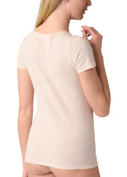 MAGLIA MANICA CORTA CON LINO SCOLLO BARCHETTA