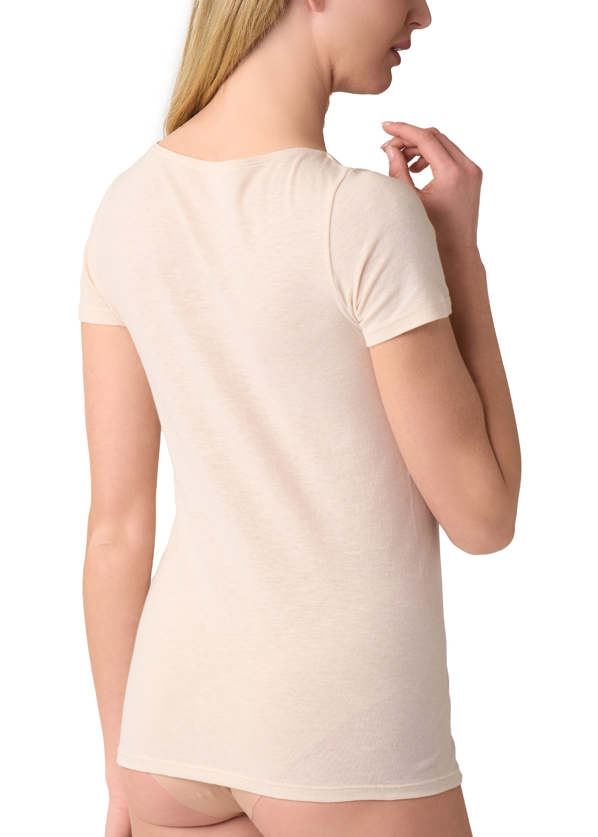 MAGLIA MANICA CORTA CON LINO SCOLLO BARCHETTA
