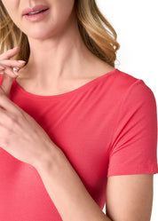 MAGLIA MANICA CORTA CON SETA SCOLLO BARCHETTA