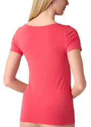 MAGLIA MANICA CORTA CON SETA SCOLLO BARCHETTA