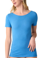 MAGLIA MANICA CORTA CON SETA SCOLLO BARCHETTA