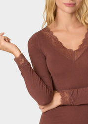 MAGLIA LIGHT CASHMERE SCOLLO "V" PIZZO